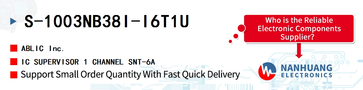 S-1003NB38I-I6T1U ABLIC IC SUPERVISOR 1 CHANNEL SNT-6A
