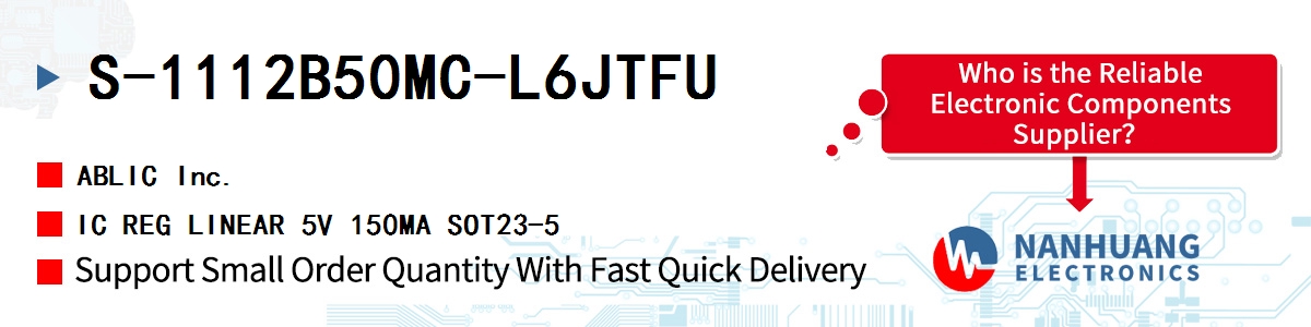 S-1112B50MC-L6JTFU ABLIC IC REG LINEAR 5V 150MA SOT23-5