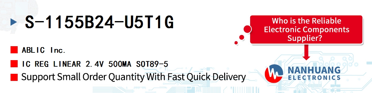 S-1155B24-U5T1G ABLIC IC REG LINEAR 2.4V 500MA SOT89-5