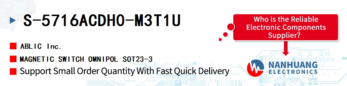 S-5716ACDH0-M3T1U ABLIC MAGNETIC SWITCH OMNIPOL SOT23-3