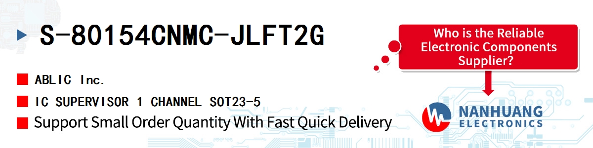 S-80154CNMC-JLFT2G ABLIC IC SUPERVISOR 1 CHANNEL SOT23-5