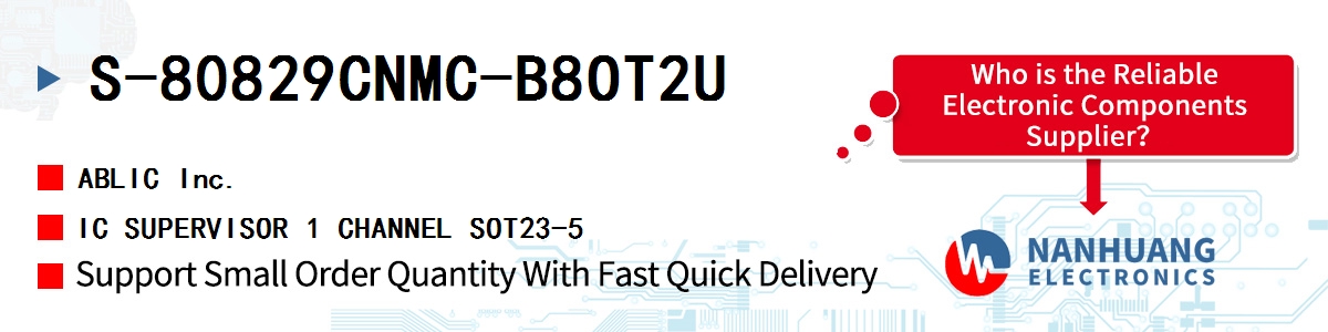 S-80829CNMC-B8OT2U ABLIC IC SUPERVISOR 1 CHANNEL SOT23-5