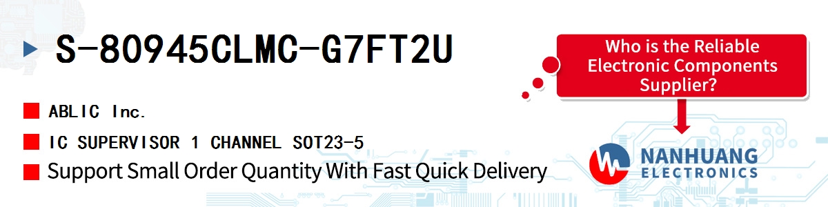 S-80945CLMC-G7FT2U ABLIC IC SUPERVISOR 1 CHANNEL SOT23-5