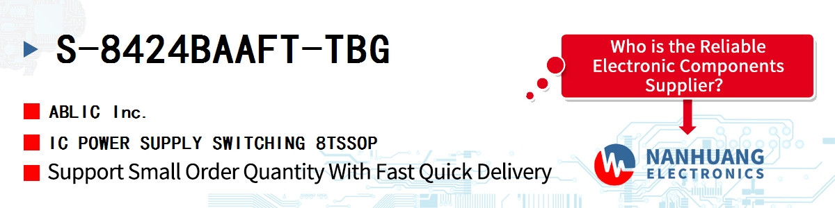 S-8424BAAFT-TBG ABLIC IC POWER SUPPLY SWITCHING 8TSSOP
