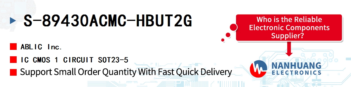 S-89430ACMC-HBUT2G ABLIC IC CMOS 1 CIRCUIT SOT23-5